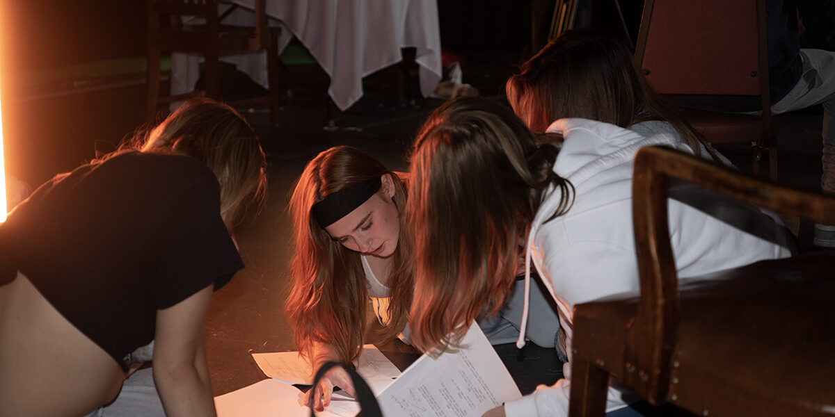 MACS 370 Cinematography and Sound Design class reviewing script.